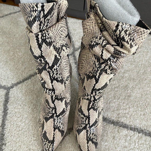 Ashlee Snake-Embossed Leather Bootie - Picture 5 of 5